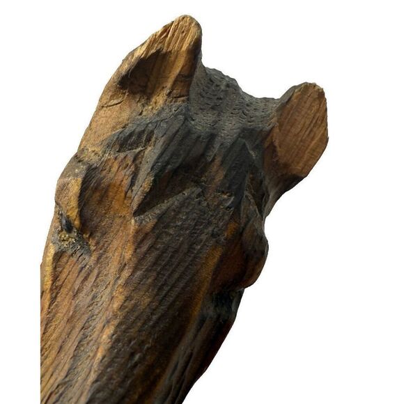 Vintage Folk Art Hand-Carved 11" Wooden Horse with glass eyes - Picture 8 of 8